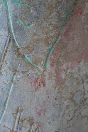 Buda Shakyamuni en piedra policromada, Dinastía Tang