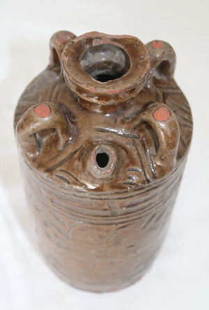 Jarra de vino de cerámica vidriada, Dinastía Qing