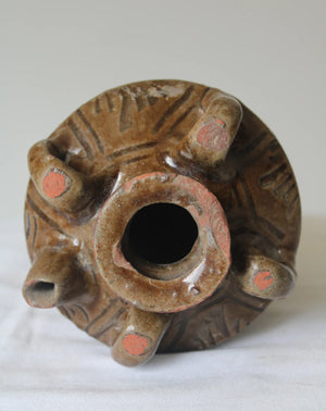 Jarra de vino de cerámica vidriada, Dinastía Qing