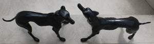 Pareja de galgos en bronce Art Déco