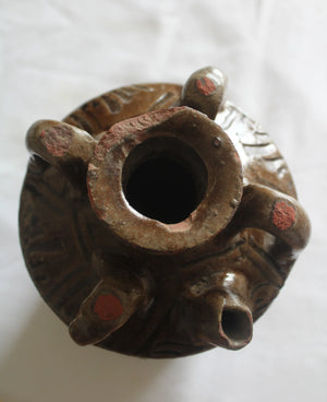 Jarra de vino de cerámica vidriada, Dinastía Qing