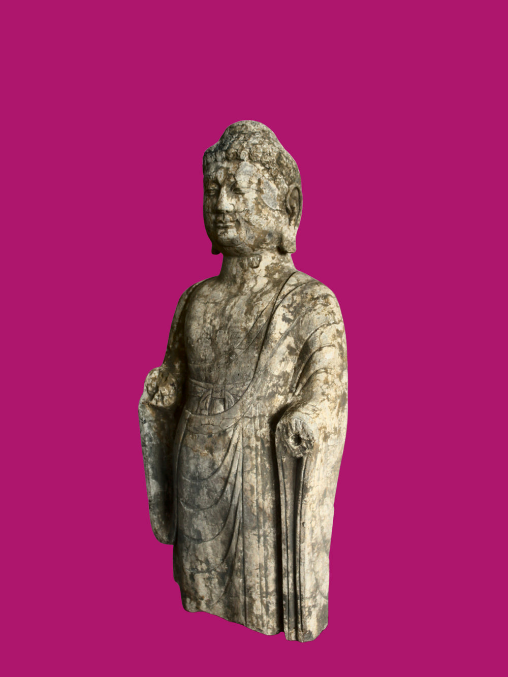 Talla de Buda en piedra de la dinastía Tang