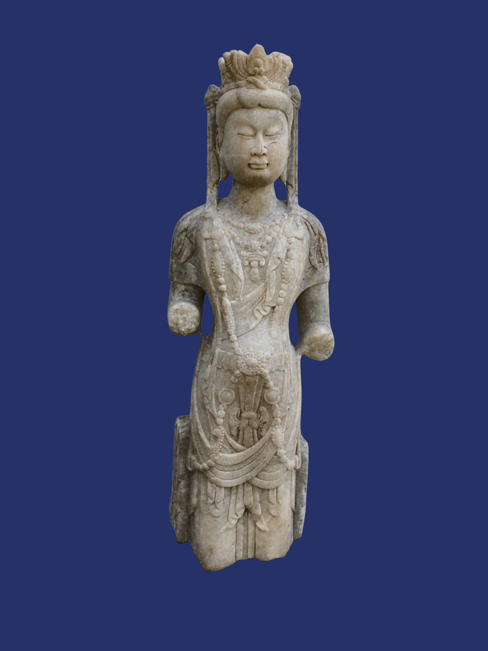 Escultura de Bodhisattva en Mármol