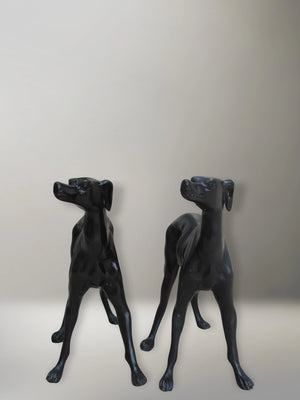 Pareja de Galgos en Bronce Art Déco