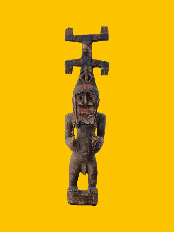 Dogon Figure with Kanaga Mask