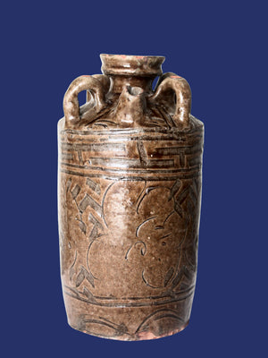 Jarra de vino de cerámica vidriada, Dinastía Qing