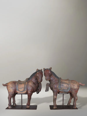 Pareja de Caballos Transición hacia la Dinastía Tang, s.VI-VII